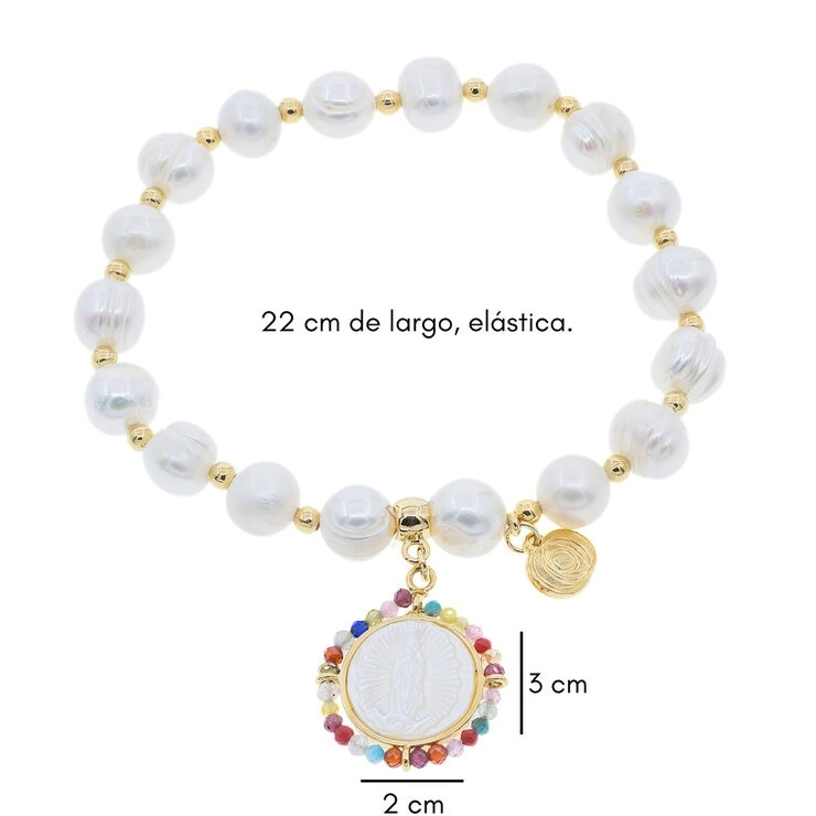 Mayfer, Pulsera con Dije Virgen, para Dama — Imagen 3 de 3