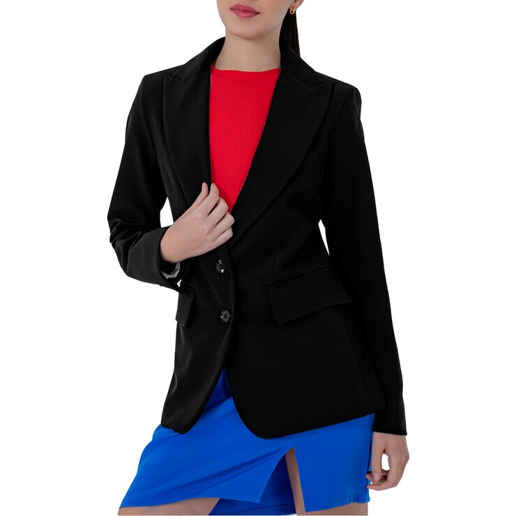 Shyla, Blazer Corto Color Negro, para Dama, Varias Tallas — Imagen 2 de 2