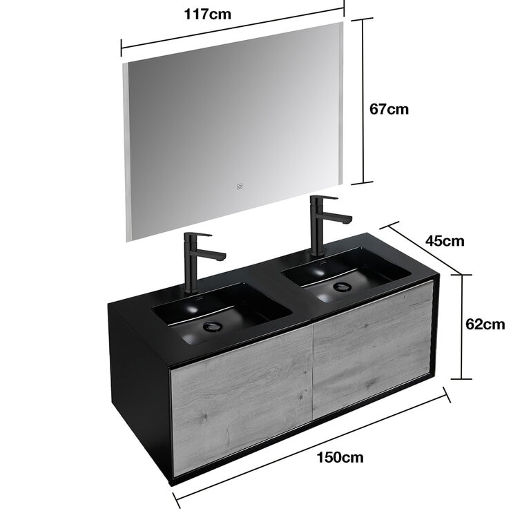 Rubinnet, Mueble de Baño Flor Gris FL15GR — Imagen 4 de 4