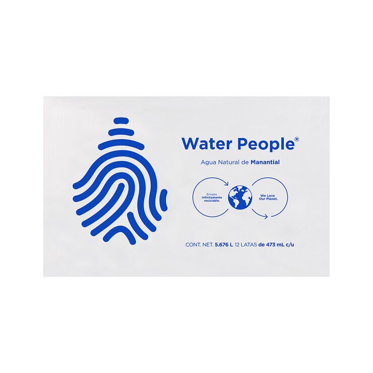 Water People Agua de Manantial en Lata 12 pzs de 473 ml — Imagen 2 de 4