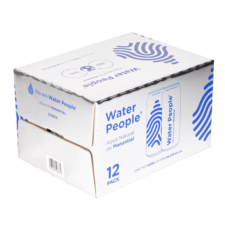 Water People Agua de Manantial en Lata 12 pzs de 473 ml — Imagen 3 de 4