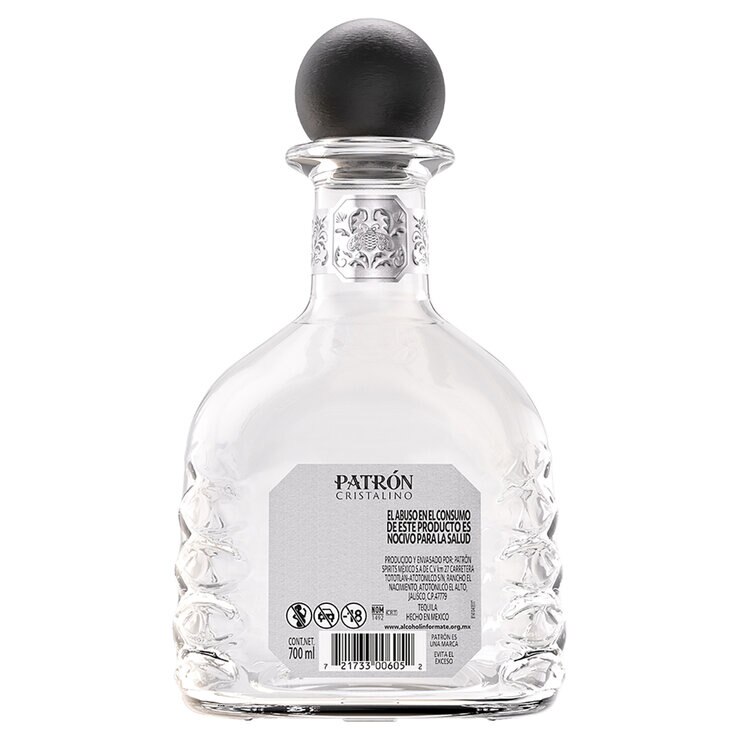 Tequilla Patrón Cristalino 700 ml — Imagen 2 de 3