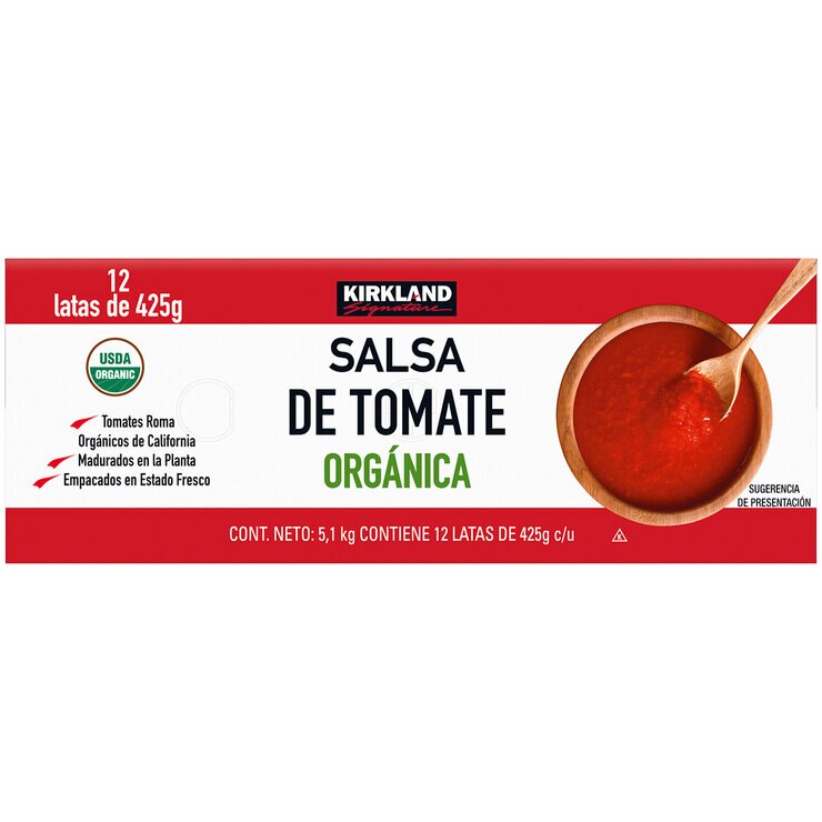 Kirkland Signature Salsa de Tomate Orgánica 12 pzs de 425 g — Imagen 1 de 3