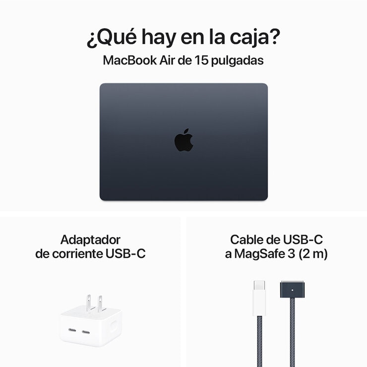 Apple MacBook Air 15" Chip M3 256GB Medianoche — Imagen 2 de 4