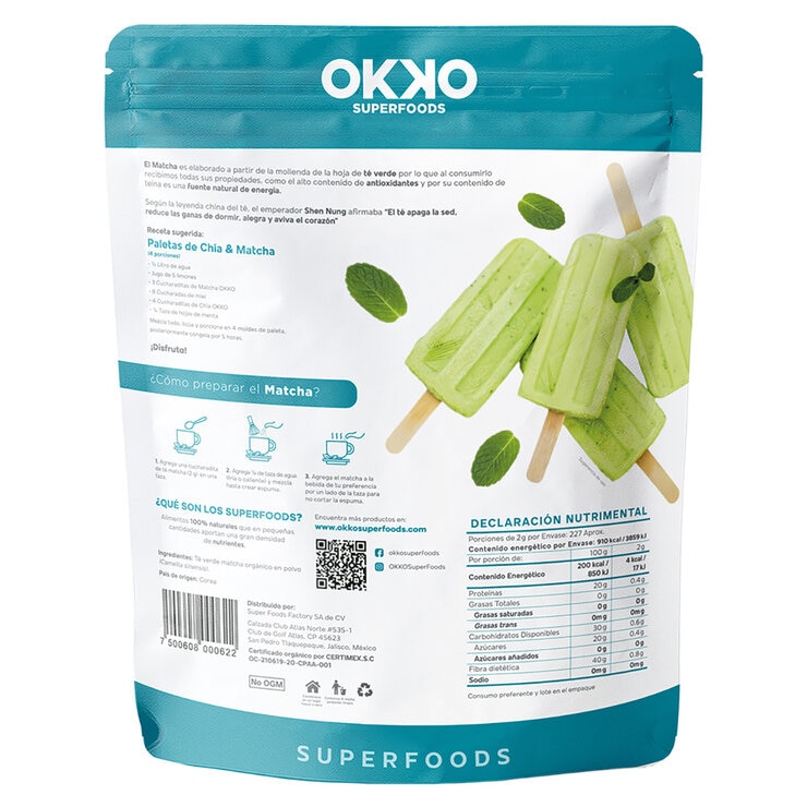 Okko Matcha Té Verde 454 g — Imagen 3 de 4