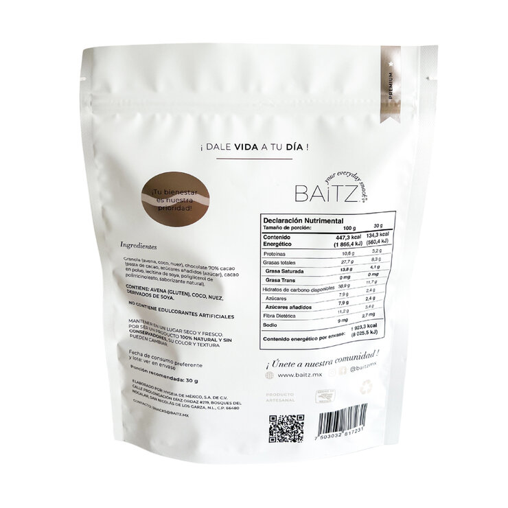 Baitz Enjambres de Granola Cubiertos de Chocolate 430 g — Imagen 2 de 2