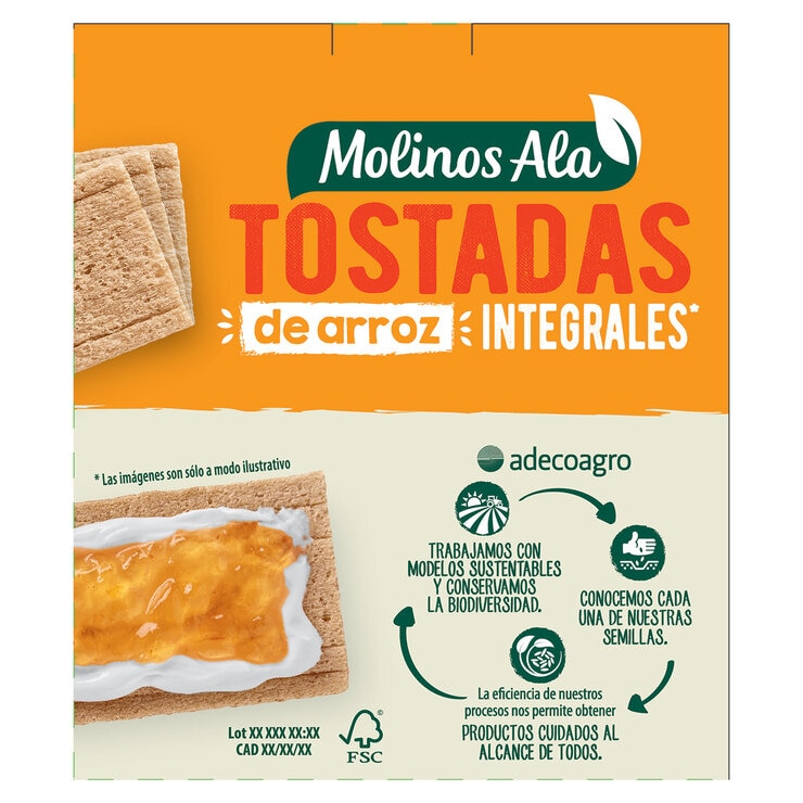 Molinos Ala Tostadas de Arroz Integrales 450 g — Imagen 2 de 4