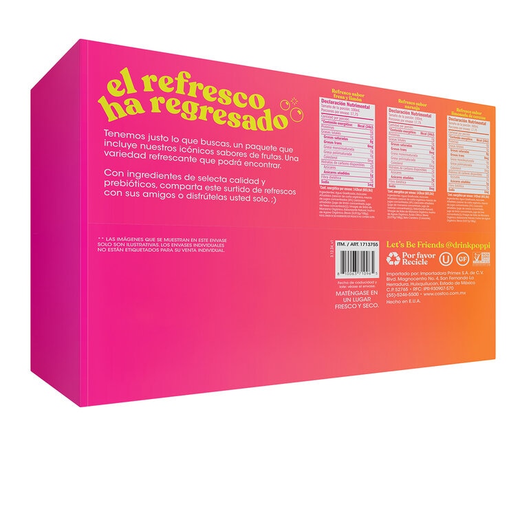 Poppi Soda con Prebióticos 15 pzs de 355 ml — Imagen 1 de 3