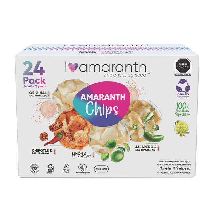 I Amaranth Chips con Amaranto 24 pzas — Imagen 1 de 4