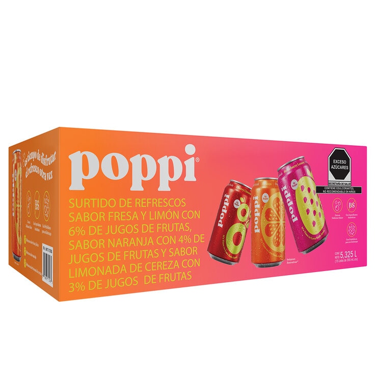 Poppi Soda con Prebióticos 15 pzs de 355 ml — Imagen 3 de 3