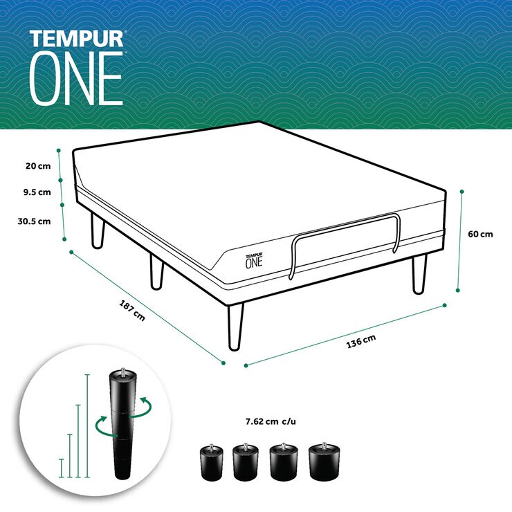Set Tempur One + Ease Matrimonial — Imagen 4 de 4