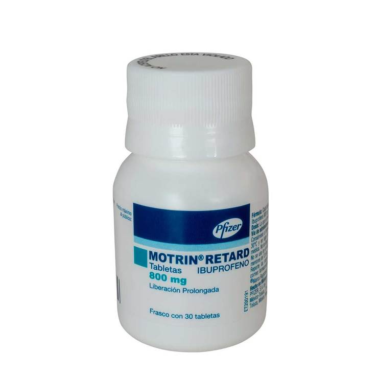 Motrin-Retard 800mg, 30 Tabletas 