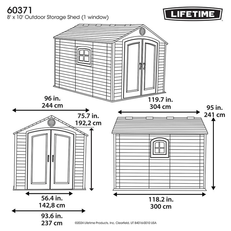 Lifetime, Cobertizo de 2.4 m x 3 m — Imagen 2 de 4