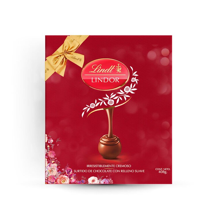 Lindt Lindor Caja Con Surtido de Chocolates Rellenos 2 piezas de 408 g — Imagen 2 de 4