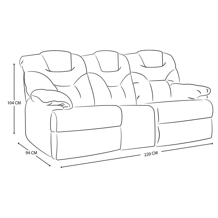 Love seat Con reclinables y consola — Imagen 2 de 4