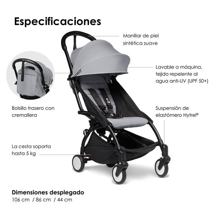 Bebemoon, Carriola Yoyo 2 Gris — Imagen 3 de 4