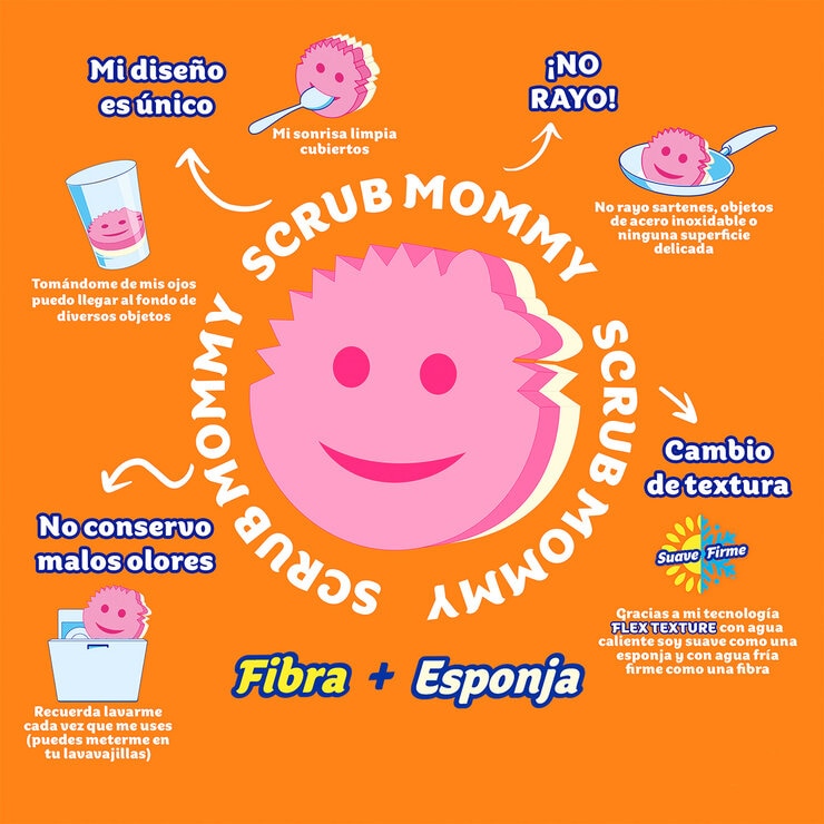 Scrub Mommy Fibras 8 pzs — Imagen 4 de 4