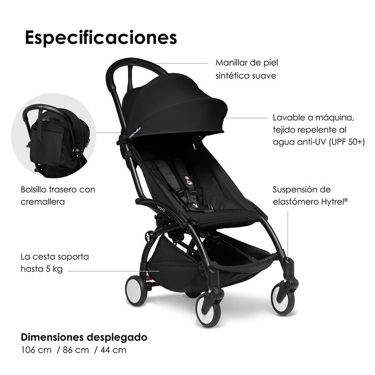 Bebemoon, Carriola Yoyo 2, Negro — Imagen 2 de 3