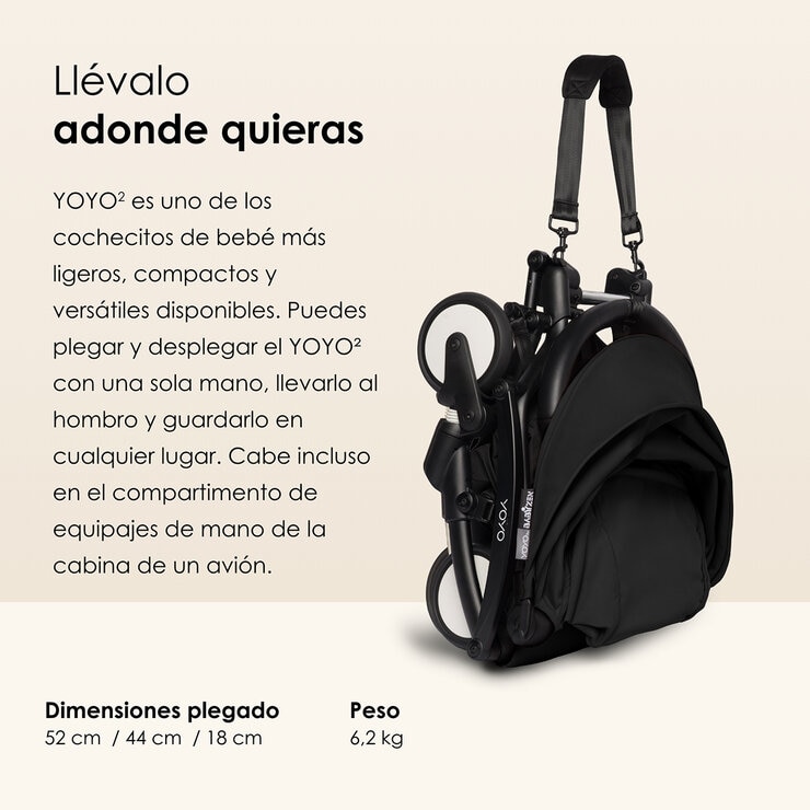 Bebemoon, Carriola Yoyo 2, Negro — Imagen 3 de 3