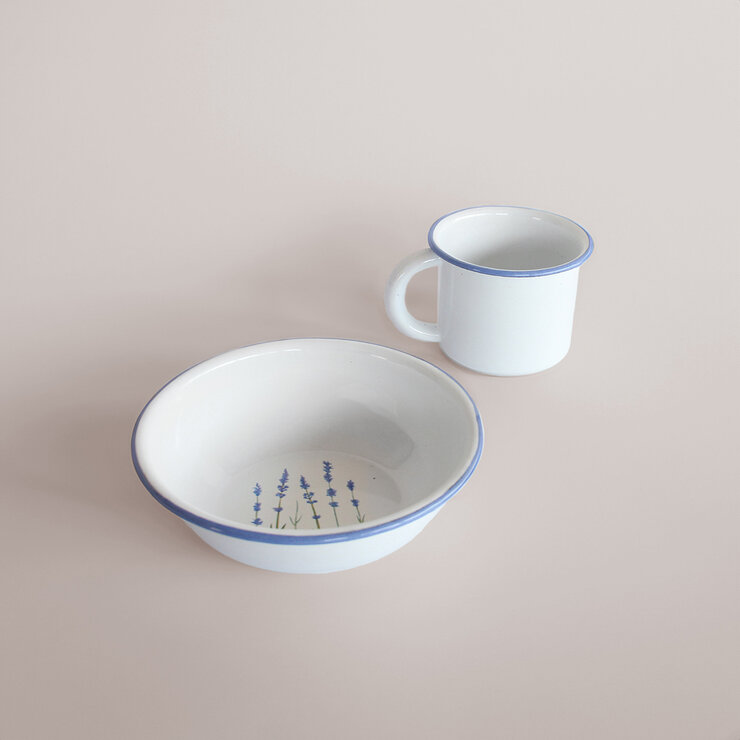 Vajilla Blanco/Lavanda, con Diseño, 24 Piezas — Imagen 2 de 4
