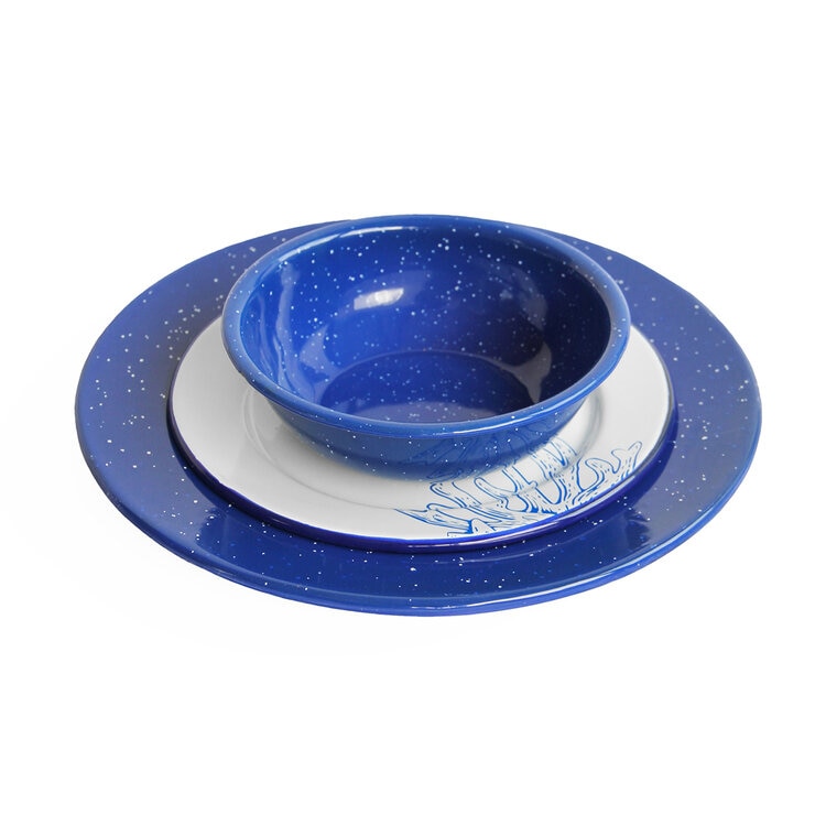 Vajilla Marino, Azul Cobalto/Blanco, con Diseño, 12 piezas — Imagen 2 de 4