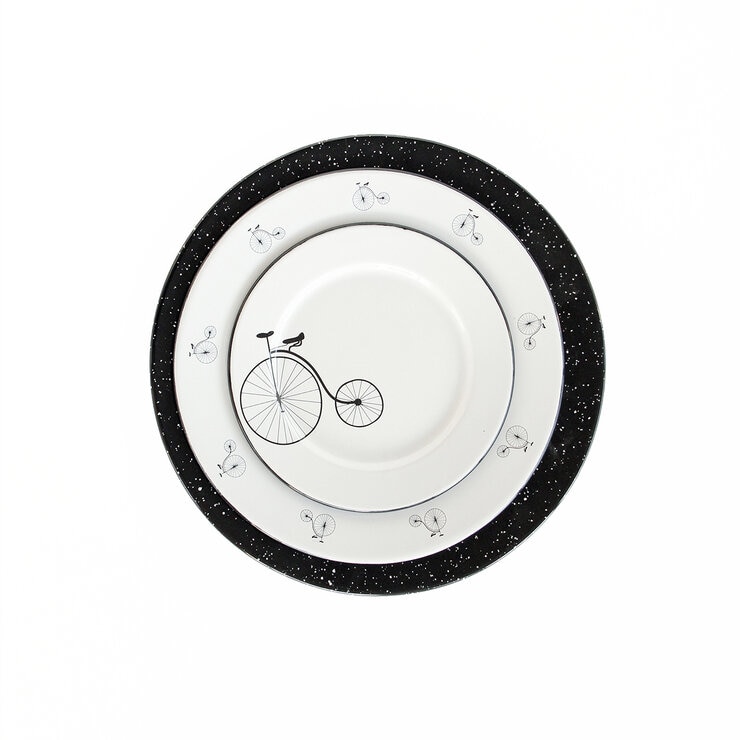 Vajilla Velo, Blanco/Negro, con Diseño, 24 piezas — Imagen 4 de 4