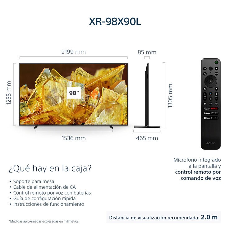 Sony Pantalla 98" UHD 4K Google TV — Imagen 4 de 4
