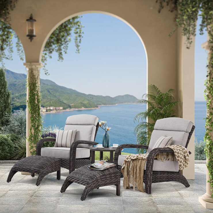 Grand Leisure, Nogales Juego de Asientos Adirondack de 5 Piezas — Imagen 1 de 4