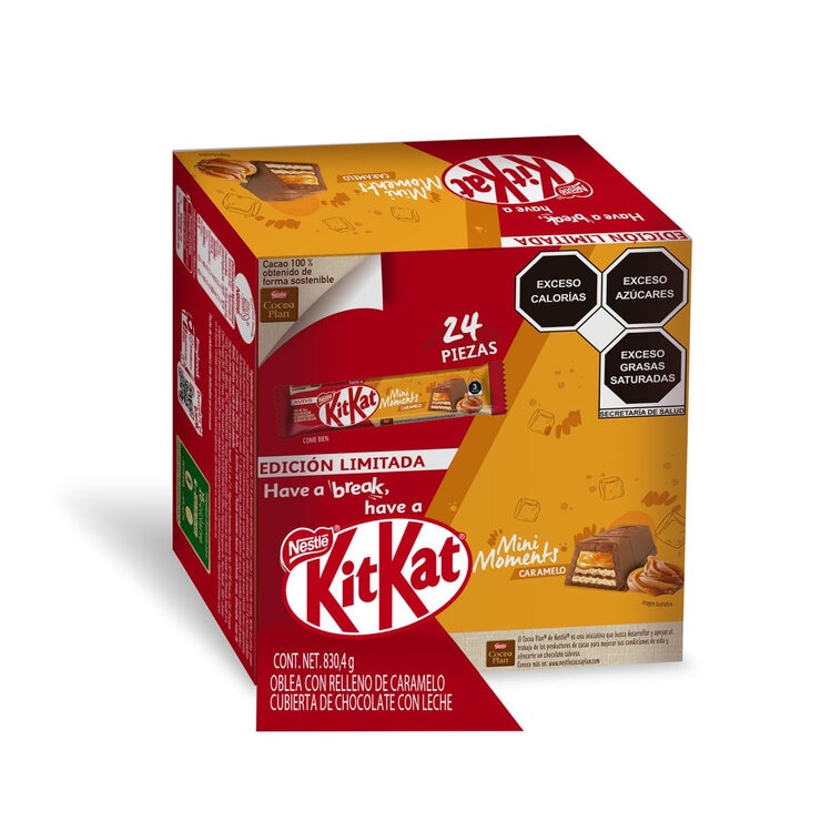 KitKat Chocolate Mini Moments Caramelo 24 pzas de 34.6 g — Imagen 1 de 4
