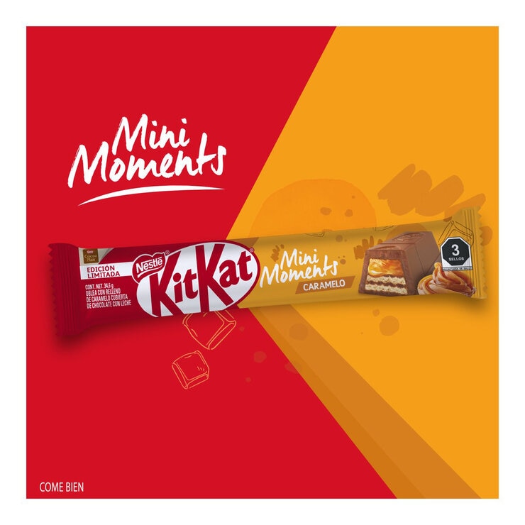KitKat Chocolate Mini Moments Caramelo 24 pzas de 34.6 g — Imagen 3 de 4
