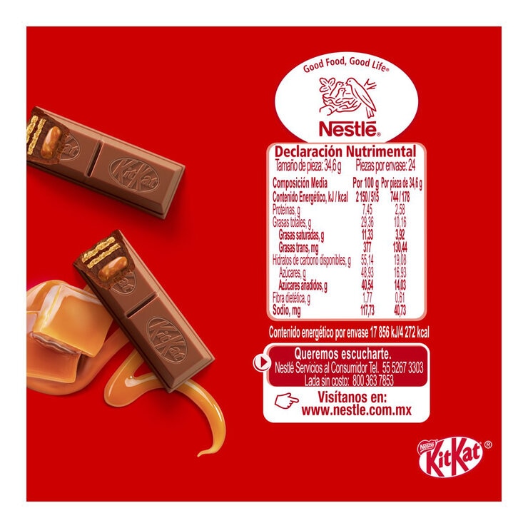 KitKat Chocolate Mini Moments Caramelo 24 pzas de 34.6 g — Imagen 4 de 4