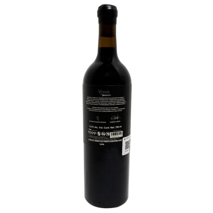 Vino Tinto Veinte de Mariatinto 750 ml — Imagen 4 de 4