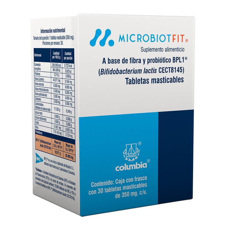 Microbiot Fit con 30 Tabletas Masticables — Imagen 1 de 3