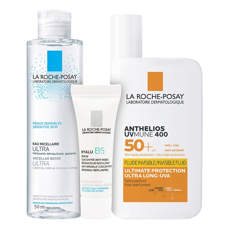 La Roche-Posay Pack Anthelios UV Mune 400 50 ml + Agua Micelar 50 ml + Hyalu B5 Serum 3 ml — Imagen 2 de 3