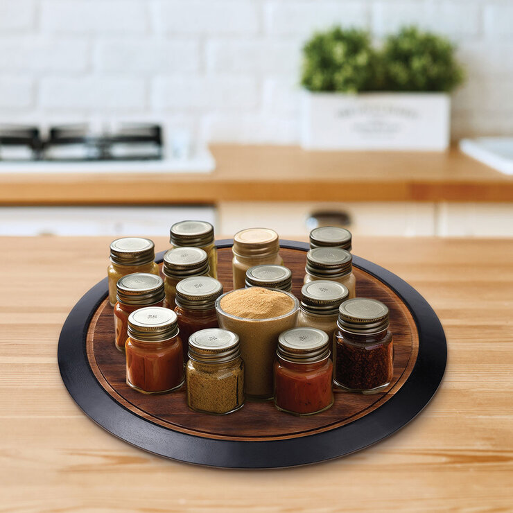 Bird Rock Home Tabla Giratoria con Borde Tipo Pizarra — Imagen 2 de 4