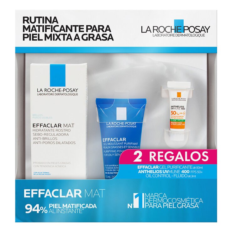 La Roche Posay Effaclar Mat + Effaclar Gel 50 ml + Anthelios Oil 3 ml — Imagen 1 de 3