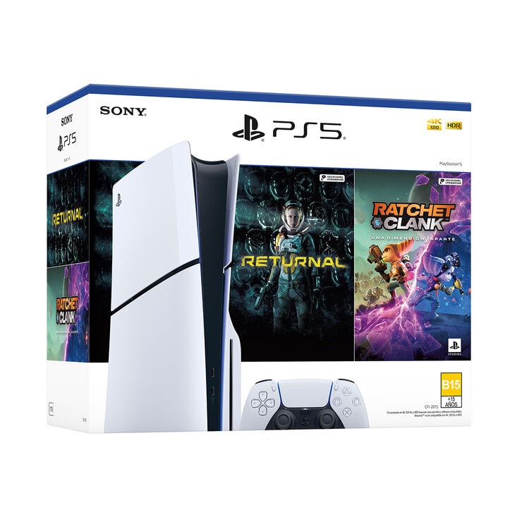 PS5 Bundle PlayStation 5 (Modelo Slim) con 2 Juegos - Standard + Charging Station — Imagen 2 de 4