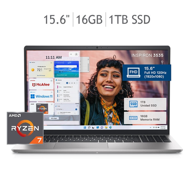 DELL Inspiron 3535 Laptop 15.6" Full HD AMD Ryzen 7 16GB 1TB SSD — Imagen 1 de 4