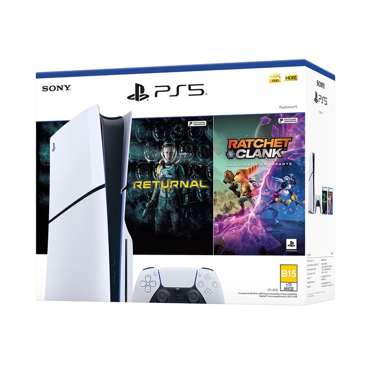 PS5 Bundle PlayStation 5 (Modelo Slim) con 2 Juegos - Standard + Charging Station — Imagen 3 de 4