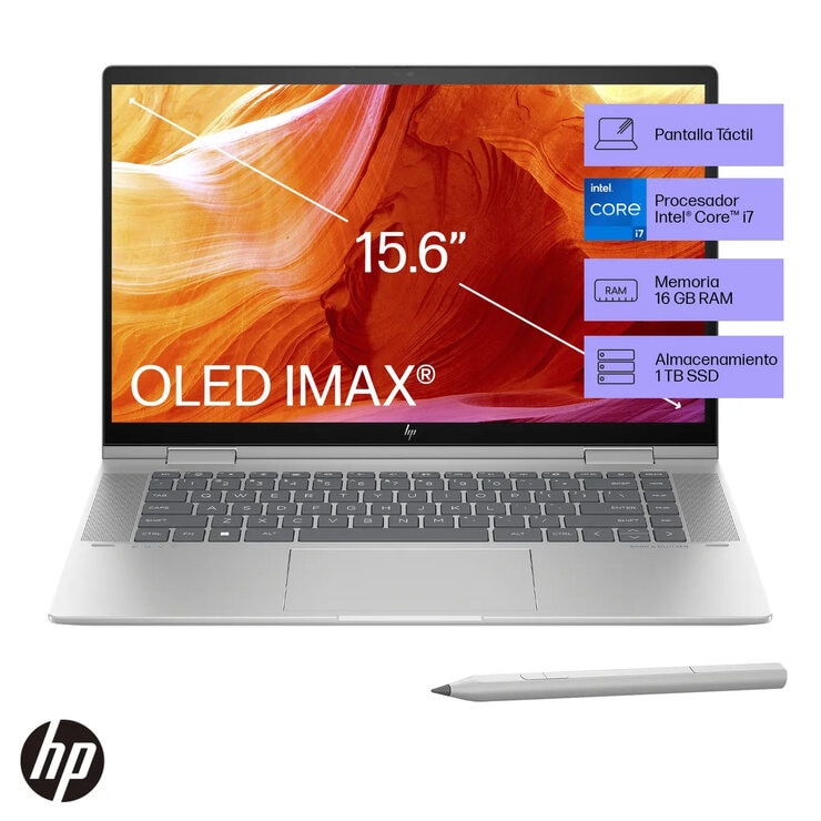 HP Envy x360 15-fe0001la Laptop 15.6" Full HD Intel Core i7 16GB 1TB SSD + Lápiz HP G1 — Imagen 2 de 4