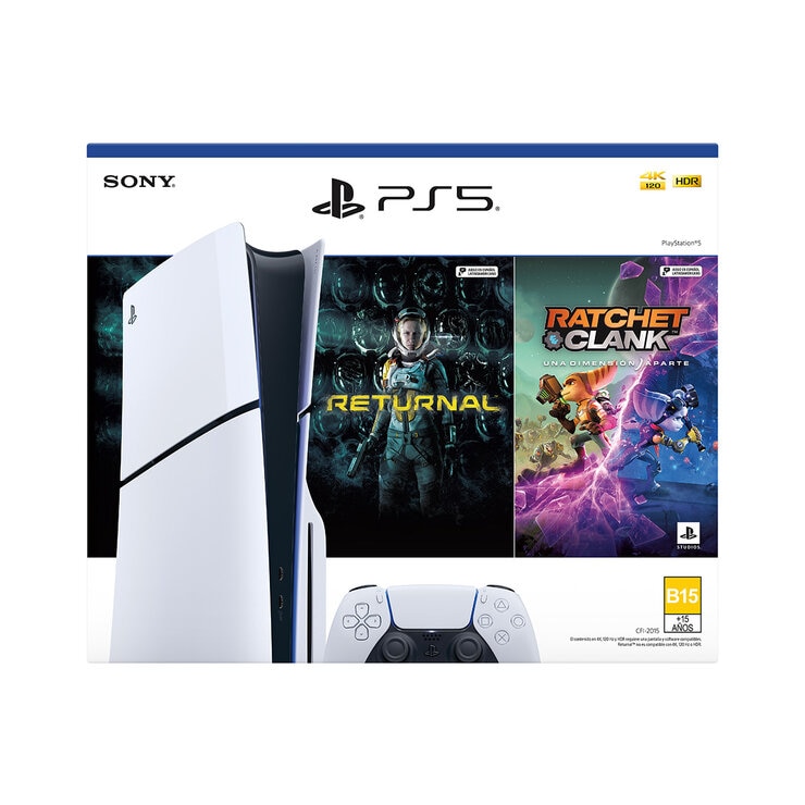 PS5 Bundle PlayStation 5 (Modelo Slim) con 2 Juegos - Standard + Charging Station — Imagen 4 de 4