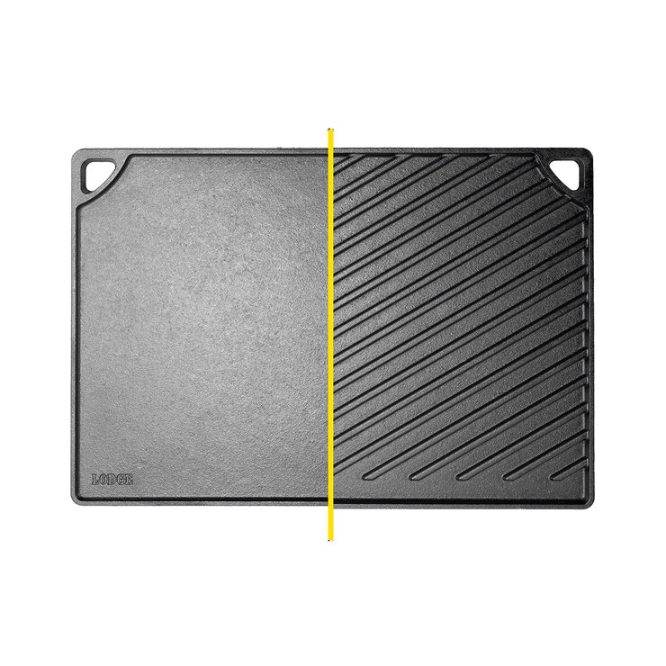 Lodge Cast Iron Plancha / Parrilla De Doble Lado De Hierro Fundido Curado — Imagen 3 de 4