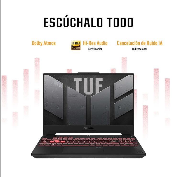 ASUS TUF Gaming Laptop 15.6" Full HD AMD Ryzen 5 16GB 1TB SSD  — Imagen 3 de 4
