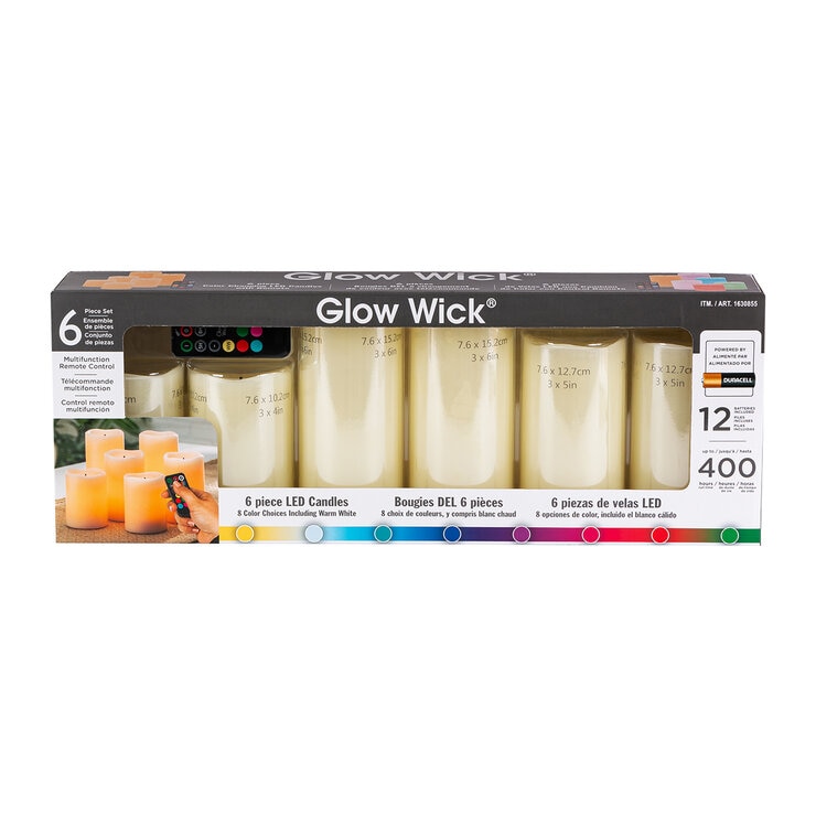 Glow Wick 6 Piezas de Velas Led que Cambian de Color — Imagen 4 de 4