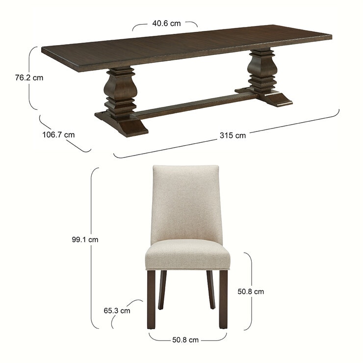 Universal Broadmoore, Juego de Comedor de 9 Piezas — Imagen 4 de 4