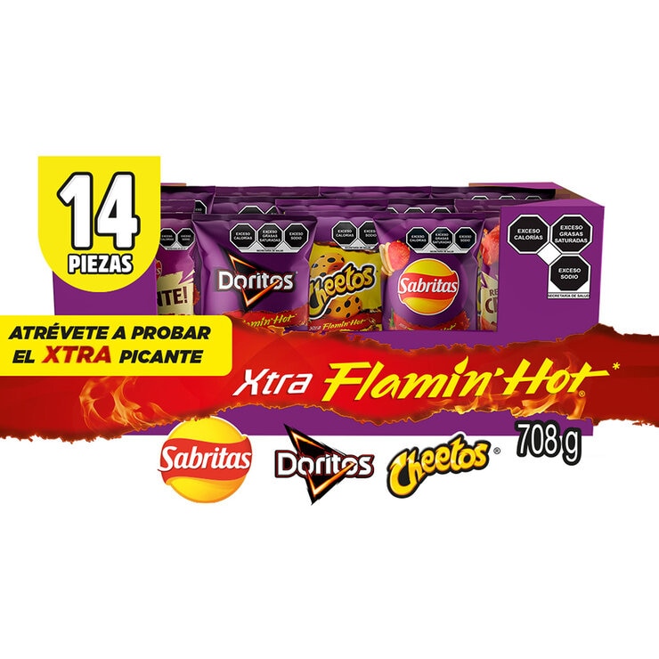 Sabritas Papas Surtidas Flaming Hot 708 g — Imagen 2 de 4