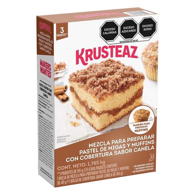 Krusteaz Harina para Preparar Pastel de Migas sabor Canela 1.7 Kg — Imagen 1 de 3