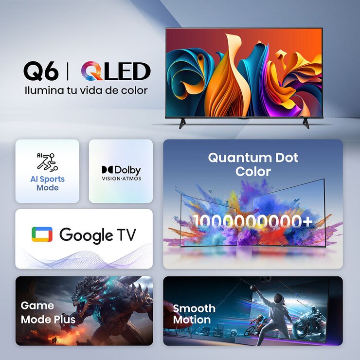 Hisense Pantalla 85" QLED 4K GOOGLE TV — Imagen 4 de 4