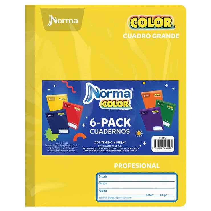 Norma Cuadernos Profesionales Cosidos 6 Piezas — Imagen 1 de 2