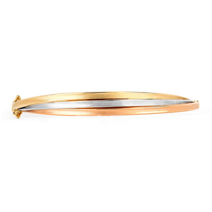 Brazalete, Oro Amarillo, Blanco y Rosa de 14K — Imagen 2 de 3